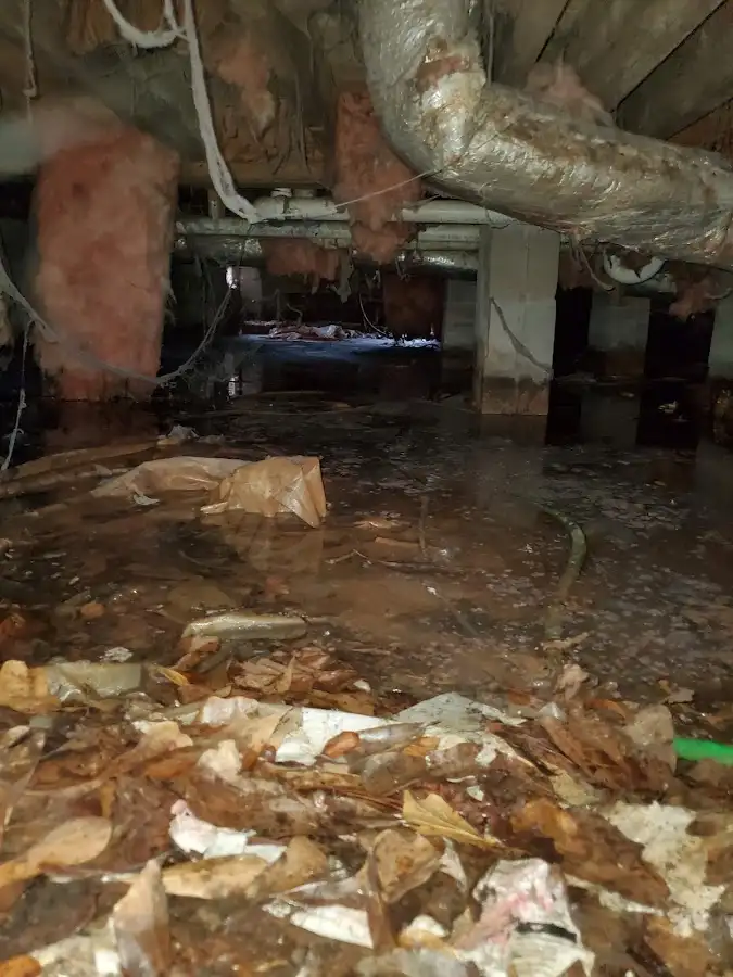 Crawl space flood assessment for Commercial Water Damage Restoration in La Grange