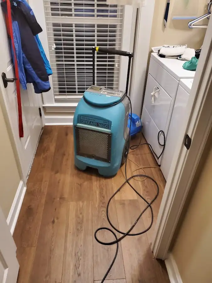 Commercial dehumidifier deployed for Flood Damage Cleanup in La Grange